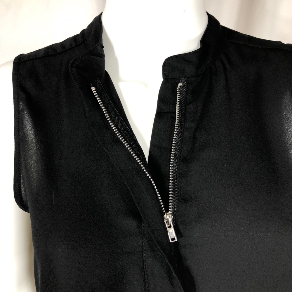 Forever 21 Black High Low Sleeveless Shirt Dress - Picture 3 of 7